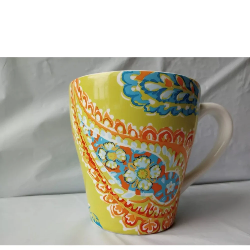 Pier 1 Imports Paisley Coffee/Tea Mug/Cup 12ounces